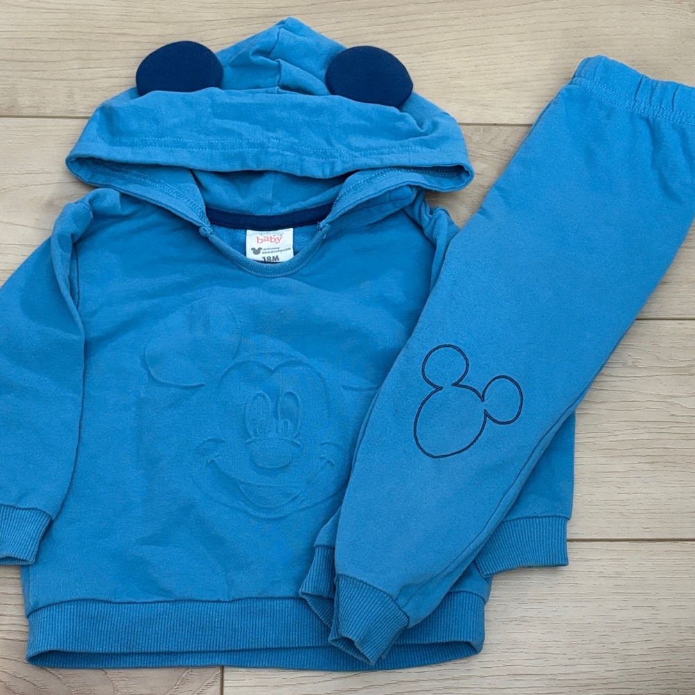 Disney Blue Hoodie and Joggers with Mickey Design